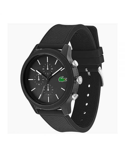 lacoste 12.12 watch black