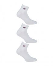 PACK 3 CALCETINES FILA QUARTER BLANCO