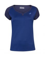 CAMISETA BABOLAT PLAY CAP SLEEVE AZUL MUJER