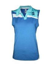 CAMISETA SISA PADEL SOFTEE RISK AZUL BLANCO MUJER