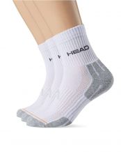 CALCETINES HEAD TENNIS 3P PERFORMANCE BLANCO GRIS