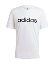 CAMISETA ADIDAS ESSENTIALS LOGO LINEAL BORDADO BLANCO NEGRO