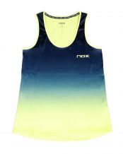 CAMISETA TIRANTES NOX PRO AZUL LIMA MUJER