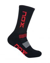 CALCETINES NOX MEDIA CANA NEGRO ROJO