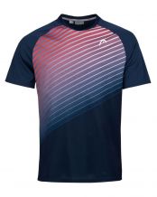 CAMISETA HEAD PERFORMANCE AZUL MARINO ROJO