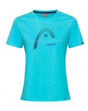 CAMISETA HEAD CLUB LARA AZUL AQUA MUJER