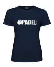 CAMISETA HEAD PADEL FONT AZUL MARINO MUJER