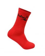 CALCETINES SOFTEE MEDIA CANA PREMIUM ROJO NEGRO