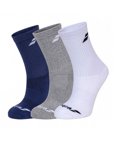 Pack de 3 paires de chaussettes Babolat multicolore - Design sportif