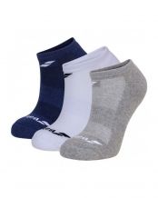 PACK 3 PARES CALCETINES BABOLAT INVISIBLE BLANCO AZUL GRIS