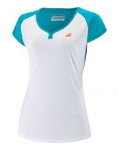 CAMISETA BABOLAT PLAY CAP BLANCO AZUL MUJER