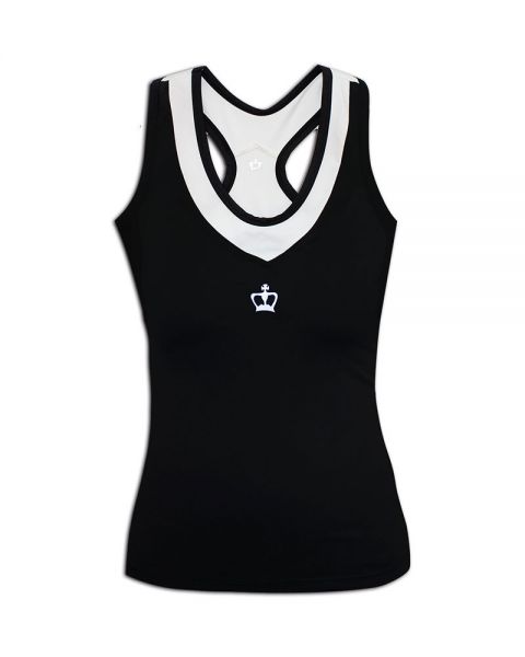 ROPA DE PADEL MUJER Camiseta Black Crown Pals Negro Blanco Mujer