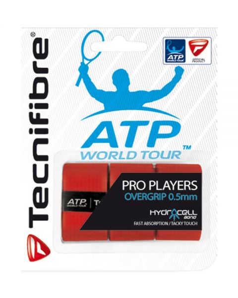ACCESORIOS Pack 3 Overgrip Tecnifibre Players Pro Rojo