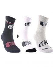 3 PARES CALCETINES BULLPADEL WORLD PADEL TOUR BPWPT2202 MULTICOLOR