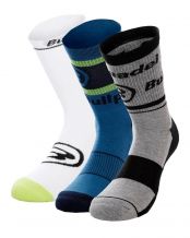 PACK 3 CALCETINES BULLPADEL BP2206 MULTICOLOR