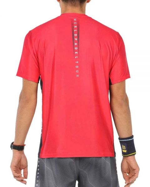 Camiseta Bullpadel ROGOR en color Carmesí Flúor