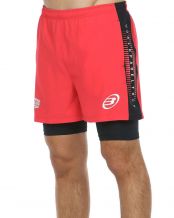 PANTALN CORTO BULLPADEL WORLD PADEL TOUR REPLET ROJO FLUOR