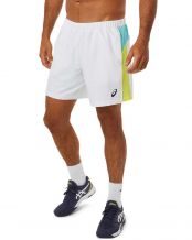 PANTALONE CORTO ASICS COURT COLORE BLOCK BIANCO