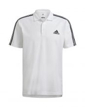 POLO ADIDAS ESSENTIALS AEROREADY PIQU LOGO 3 FRANJAS BLANCO NEGRO