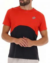 CAMISETA LOTTO RUN FIT BLOCK ROJO NEGRO