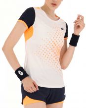 CAMISETA LOTTO TOP IV BLANCO NARANJA MUJER