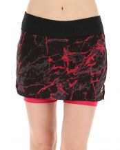 FALDA LOTTO RUN FIT NEGRO ROSA