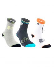 PACK 3 PARES CALCETINES BULLPADEL WPT2102 MULTICOLOR