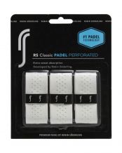 PACK 3 OVERGRIP CLASSIC PERFORATED RS PADEL BLANCO