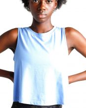 T-SHIRT CORTA SENZA MANICHE DA DONNA RS PADEL AZZURRO CIELO