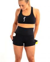 PANTALN CORTO RS PADEL BALL NEGRO MUJER