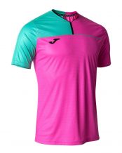 CAMISETA MANGA CORTA JOMA SMASH ROSA VERDE