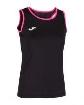 CAMISETA TIRANTES JOMA BREAK NEGRO ROSA MUJER