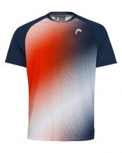 CAMISETA HEAD PERF ROJO BLANCO