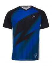 CAMISETA HEAD PLAY TECH AZUL NEGRO