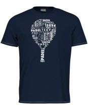 CAMISETA HEAD PADEL TYPO AZUL MARINO