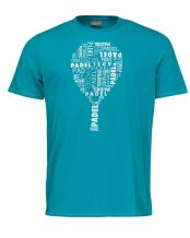 CAMISETA HEAD PADEL TYPO AZUL