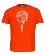 CAMISETA HEAD PADEL TYPO NARANJA