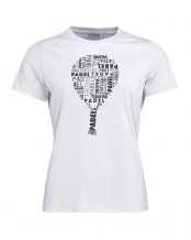 CAMISETA HEAD PADEL TYPO BLANCO MUJER