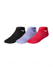 PACK 3 PARES CALCETINES MIZUNO RUN NEGRO LILA FUCSIA