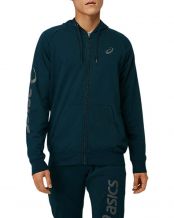 SUDADERA ASICS FZ HOODIE AZUL GRIS