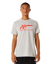 CAMISETA ASICS TIGER GRIS NARANJA