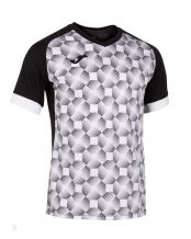 CAMISETA JOMA MANGA CORTA  SUPERNOVA III NEGRO BLANCO