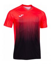 CAMISETA JOMA TIGER 4 NEGRO CORAL FLUOR