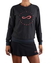 SUDADERA ENDLESS INNER TECH NEGRO ROJO MUJER