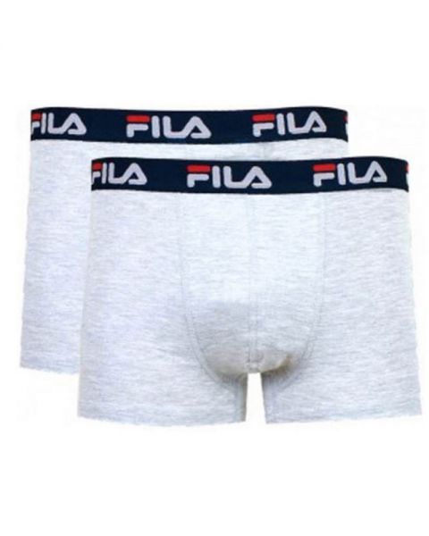 ACCESSOIRES Pack 2 Boxer Fila Blanc Noir