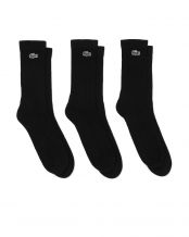 PACK 3 PARES DE CALCETINES LACOSTE NEGRO