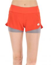 PANTALN CORTO LOTTO TOP ROJO MUJER