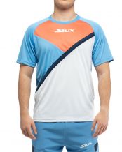 CAMISETA SIUX HOMBRE COLOR BLOCK BLANCO NARANJA