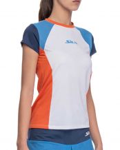 CAMISETA SIUX FLUSH BLOCK BLANCO AZUL MUJER