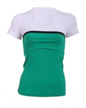 CAMISETA MI ACTIVEWEAR HUDD VERDE BLANCO MUJER